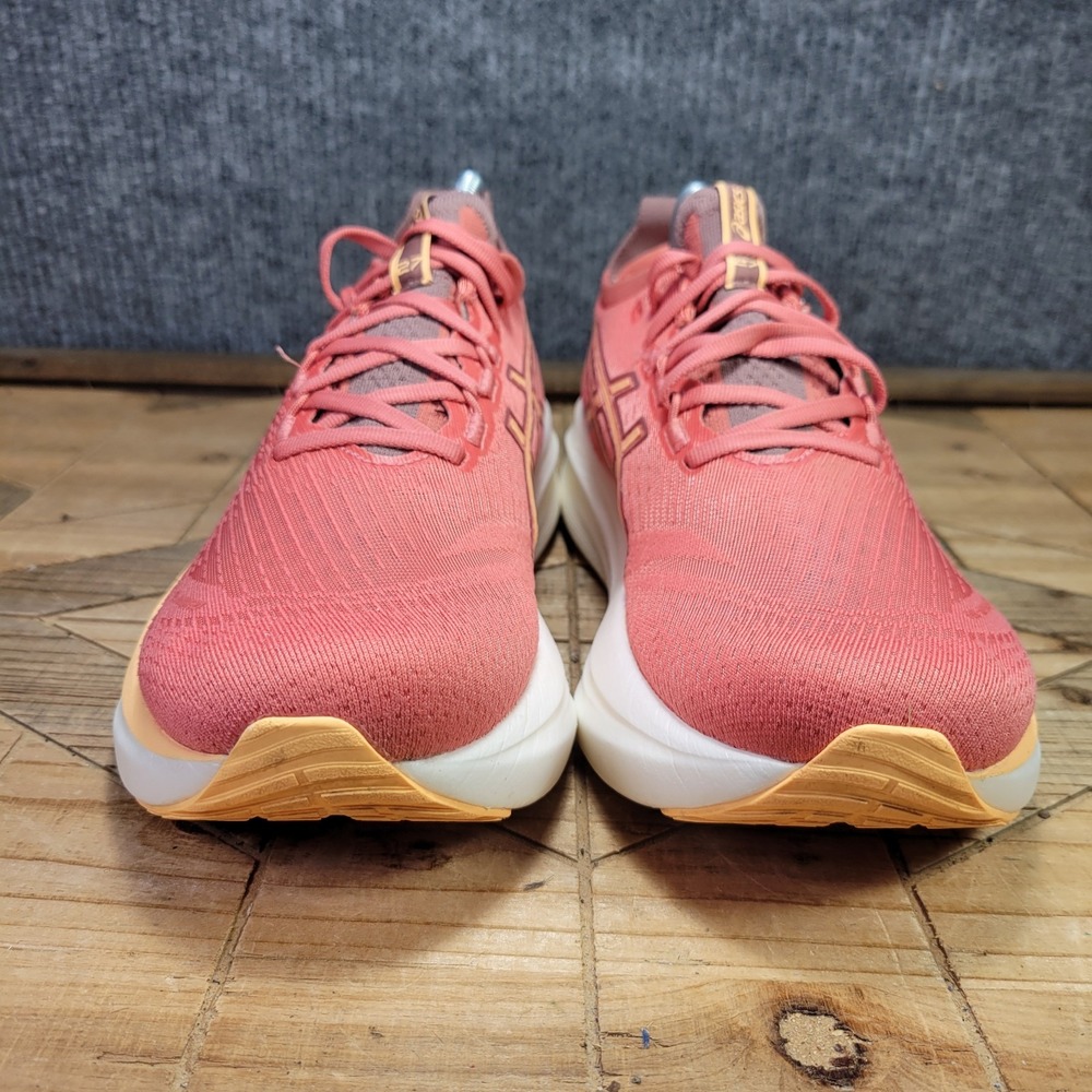 ASICS GEL-NIMBUS 27 Women's Size 9.5 'DARK PINK CLAY/ORANGE GLOW' Running Shoes - Picture 4 of 13